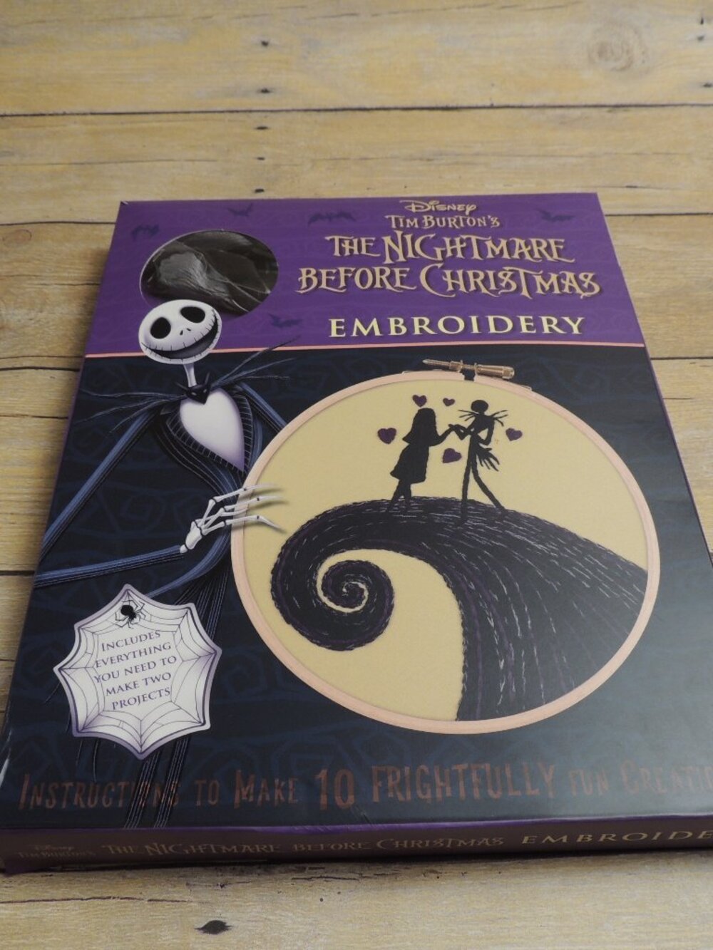 Disney Nightmare Before Christmas Embroidery Craft Kit Jack Skellington Open Box